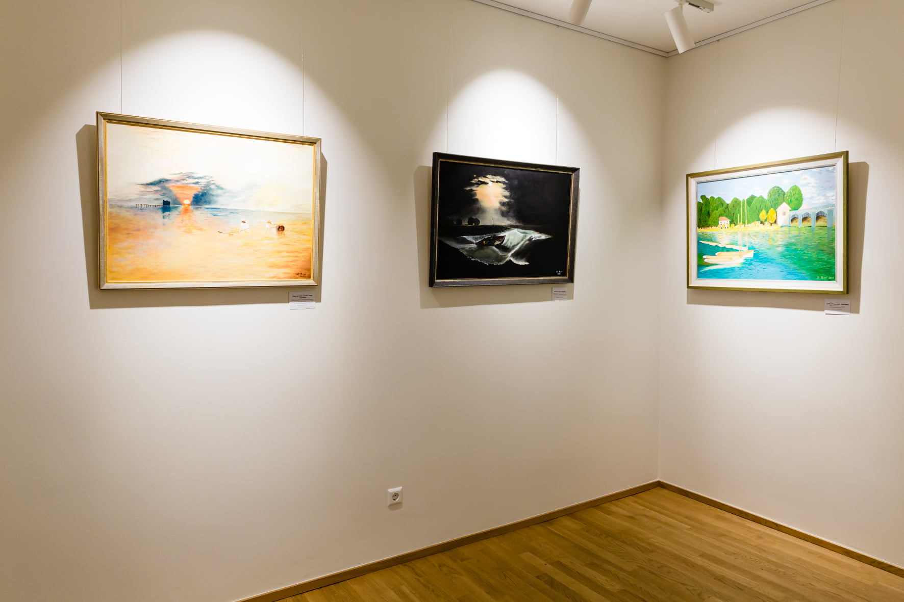 Peintures, par l’artiste Dominique Binet, affichées pendant l’exposition Walferdange.