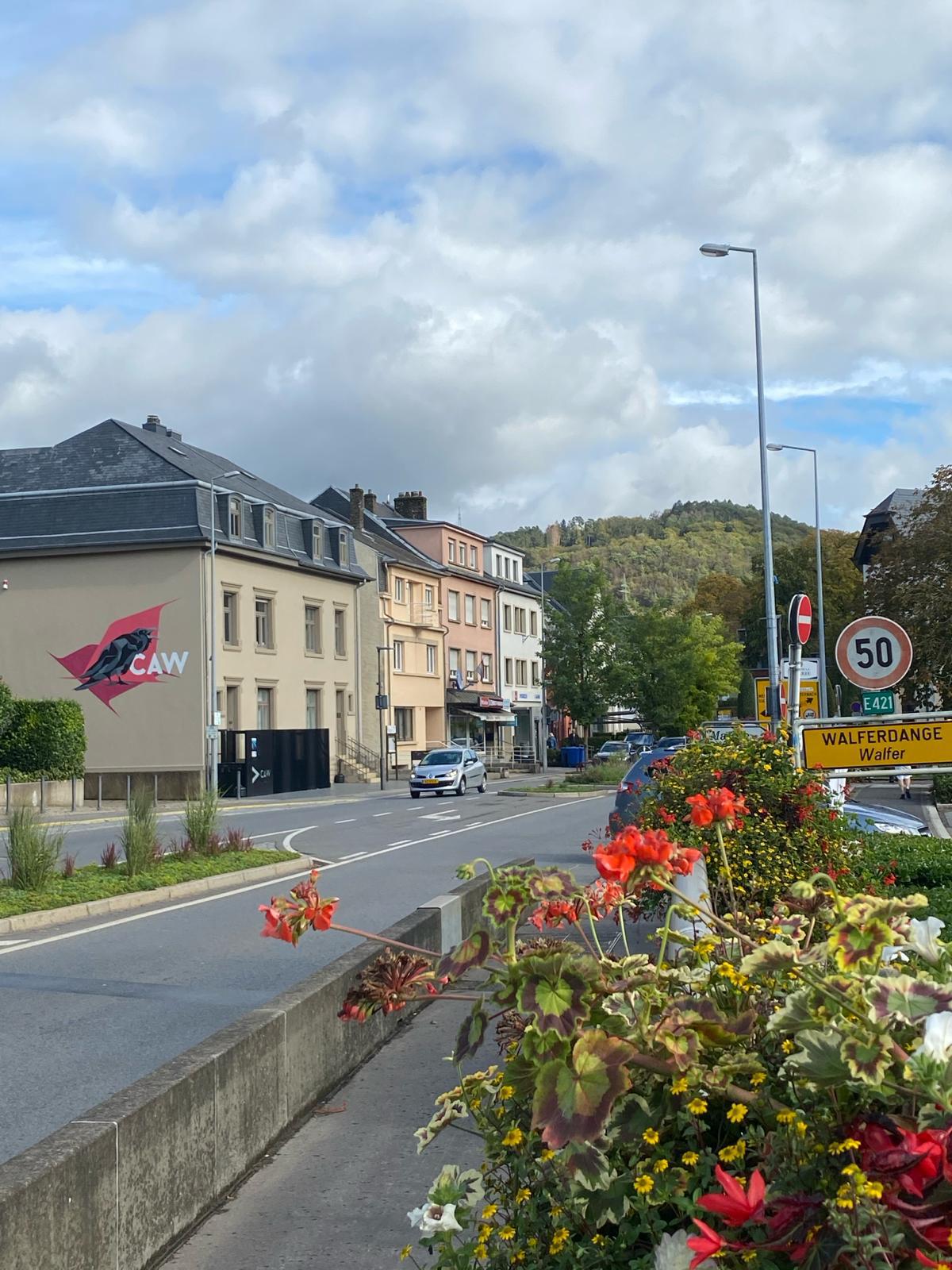 La salle d'éxposition à Walferdange : CAW.